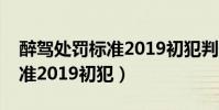 醉駕處罰標準2019初犯判刑嗎(醉駕處罰標準2019初犯)