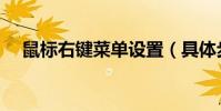 鼠標右鍵菜單設置(具體步驟總結如下)