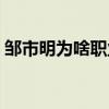 鄒市明為啥職業很一般 鄒市明為什么打職業 