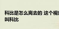 科比是怎么離去的 這個視頻告訴你 為什么他叫科比