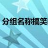 分組名稱搞笑幽默簡潔（分別有哪些好聽的）