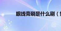 眼線膏刷是什么刷(如何使用)