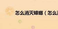 怎么消滅蟑螂(怎么消滅蟑螂)