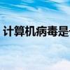 計算機病毒是一種什么（計算機病毒的介紹）