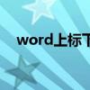 word上標下標快捷鍵（word上標下標）