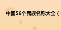 中國56個民族名稱大全(中華民族介紹)
