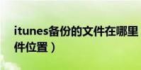 itunes備份的文件在哪里(itunes備份的文件位置)