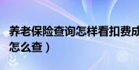 養老保險查詢怎樣看扣費成功(養老保險查詢怎么查)