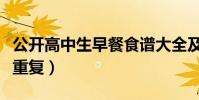 公開高中生早餐食譜大全及做法(天天吃法不重復)