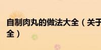 自制肉丸的做法大全(關于自制肉丸的做法大全)