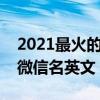 2021最火的微信名英文純英文（簡單好聽的微信名英文）