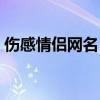 傷感情侶網名（有什么比較傷感的情侶網名）