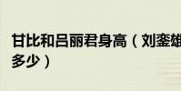甘比和呂麗君身高(劉鑾雄兩位女友的身高是多少)