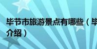 畢節市旅游景點有哪些(畢節市旅游景點簡單介紹)
