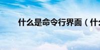 什么是命令行界面(什么是命令行)