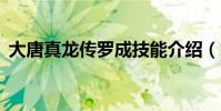 大唐真龍傳羅成技能介紹(大唐真龍2迷宮)