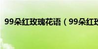 99朵紅玫瑰花語(99朵紅玫瑰代表著什么)