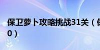 保衛蘿卜攻略挑戰31關(保衛蘿卜攻略挑戰20)