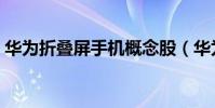 華為折疊屏手機概念股(華為折疊屏邀請函)