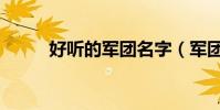 好聽的軍團名字(軍團名字分享)