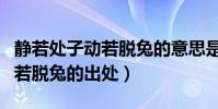 靜若處子動若脫兔的意思是什么(靜若處子動若脫兔的出處)