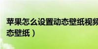 蘋果怎么設置動態壁紙視頻(蘋果怎么設置動態壁紙)