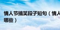 情人節搞笑段子短句(情人節搞笑段子短句有哪些)