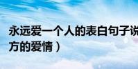 永遠愛一個人的表白句子說說(怎么表達對對方的愛情)