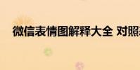 微信表情圖解釋大全 對照表(微信表情)