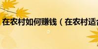 在農村如何賺錢(在農村適合做這五個生意)