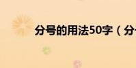 分號的用法50字(分號的用法)