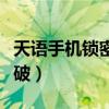 天語手機鎖密碼（天語手機提示加密失敗怎么破）