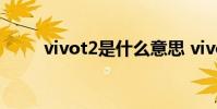 vivot2是什么意思 vivoT2怎么樣