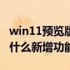 win11預覽版dev通道 Win11 Dev 預覽版有什么新增功能 