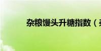 雜糧饅頭升糖指數(雜糧饅頭)