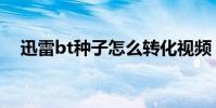 迅雷bt種子怎么轉化視頻(迅雷bt種子)