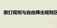 散打規則與自由搏擊規則區別(散打規則)