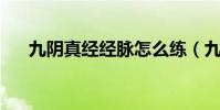 九陰真經經脈怎么練(九陰真經 經脈)