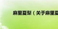 麻里夏梨(關于麻里夏梨的介紹)