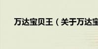 萬達寶貝王(關于萬達寶貝王的介紹)