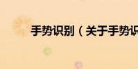 手勢識別(關于手勢識別的介紹)