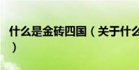 什么是金磚四國(關于什么是金磚四國的介紹)