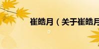 崔皓月(關于崔皓月的介紹)