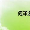 何澤遠（關于何澤遠的介紹）