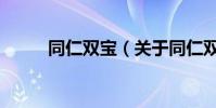 同仁雙寶(關于同仁雙寶的介紹)