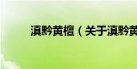 滇黔黃檀(關于滇黔黃檀的介紹)