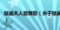 賦戚夫人楚舞歌(關于賦戚夫人楚舞歌的介紹)