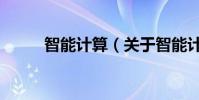 智能計算(關于智能計算的介紹)