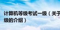計算機等級考試一級(關于計算機等級考試一級的介紹)