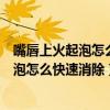 嘴唇上火起泡怎么快速消除最快幾天可以消腫（嘴唇上火起泡怎么快速消除）